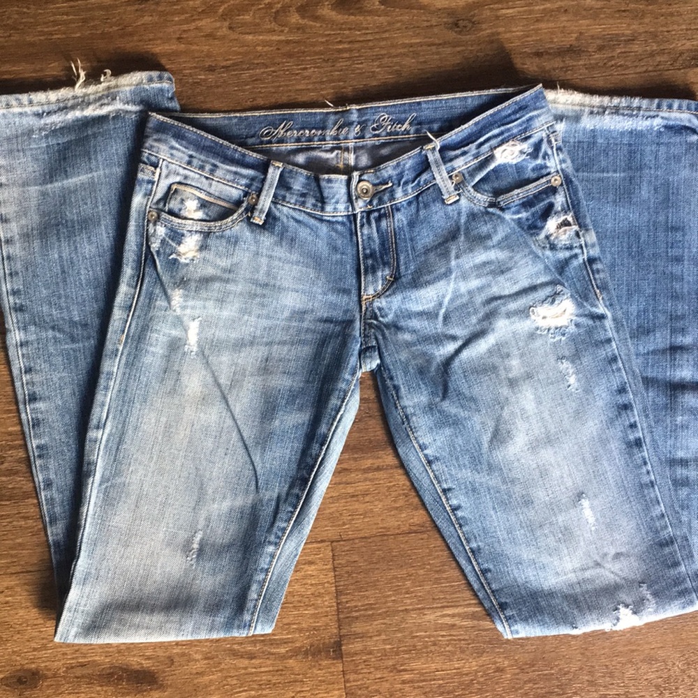 A&F Distressed Jeans